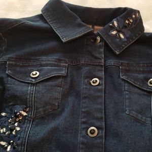 Chico's embellished denim jacket